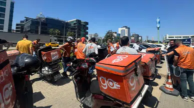 Bursa'da Trendyol Go kuryelerinden eylem!