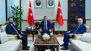 Cumhurbaşkanı Yardımcısı Yılmaz, Suriye İçişleri Bakanı Hattab ile bir arada!