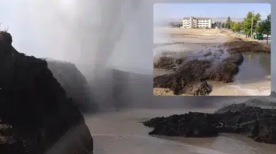 Yozgat'ta su borusu patladı: Çevre göle döndü!