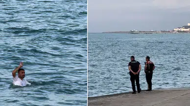 Samsun sahilinde film gibi anlar: Polisten kaçan şahıs denize atladı!