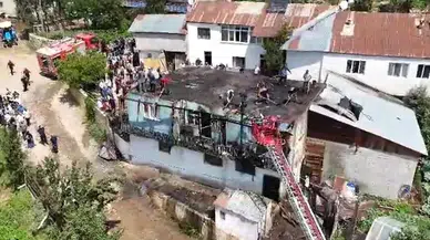 Gümüşhane’de korutan yangın: Evin çatısı kullanılamaz hale geldi