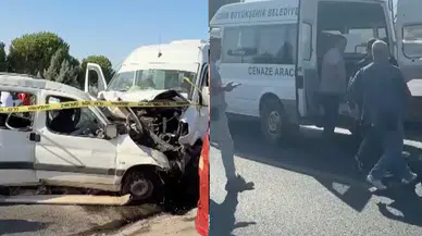 İzmir'de işçi servisi ile hafif ticari araç çarpıştı: 1 ölü, 13 yaralı!