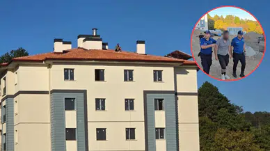 Zonguldak'ta maaşını alamayan işçi binanın çatısına çıktı!