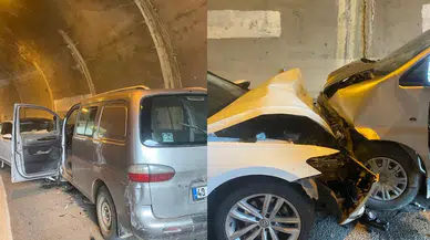 Gümüşhane'de iki otomobil kafa kafaya çarpıştı: 5 yaralı!