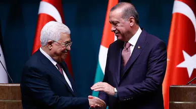 Cumhurbaşkanı Erdoğan, Filistin Devlet Başkanı ile görüştü