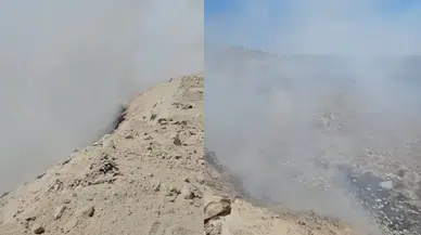 Çankırı'da çöplük alanda yangın çıktı!