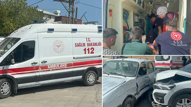 Adıyaman'da iki otomobil çarpıştı: 5 kişi yaralandı!