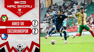 Amed SK-Erzurumspor maçında kazanan yok!