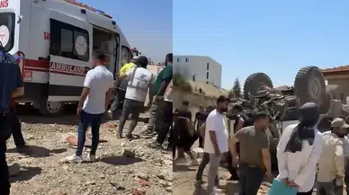 İş makinesinin freni patladı: 1 işçi ağır yaralandı!