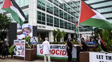 ABD'de Gazze protestosu: NBC ve FOX binaları önünde toplandılar