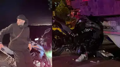 Bursa'da motosiklet tıra ok gibi saplandı: 1 ölü, 1 yaralı