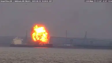 Kömür taşıyan kargo gemisinde patlama