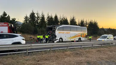 Anadolu Otoyolu'nda yolcu otobüsü, kamyona çarptı: 1 ölü, 10 yaralı!