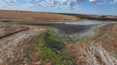 Edirne'deki Demirhanlı Göleti kurumak üzere