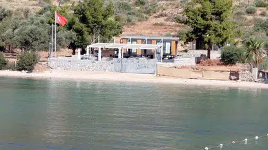 Muğla Çökertme Koyu’nda şok görüntü: Sahil, taş duvarla çevrildi