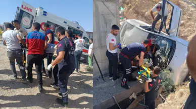 Adıyaman'da otomobil inşaat boşluğuna düştü: 1 kişi yaralandı!