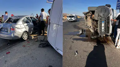 Gaziantep'te otomobil ile minibüs çarpıştı: 5 yaralı