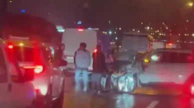 TEM Otoyolu’nda 17 araç birbirine girdi!