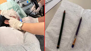 Ağrı'da genç bir kadının midesinden 2 kalem çıkarıldı!