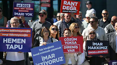 Çankaya’da vatandaşlardan ABB önünde '67 yıllık imar sorunu' eylemi!