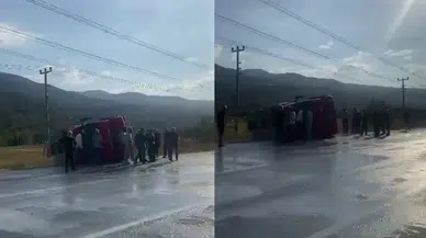 Sakarya'da süt tankeri devrilerek yan yattı: 3 kişi yaralandı!