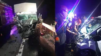 Bilecik'te otomobil ile kamyonet çarpıştı: 1 ölü, 2 yaralı