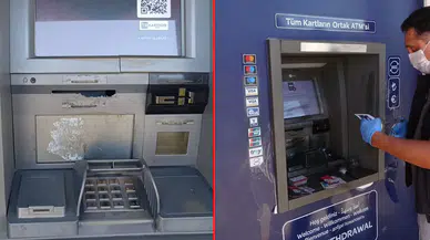Antalya'da ATM tahrip edildi: İçinden 60 banka kartı çıktı!