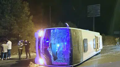 Muğla'da havalimanı otobüsü kaza yaptı: 5 kişi yaralandı!