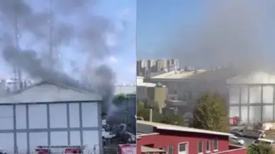 Başakşehir İkitelli'de sanayi sitesinde yangın!