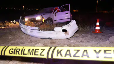 Aksaray'da ehliyetsiz ve alkollü sürücü boş araziye uçtu: 1 ölü, 1 yaralı