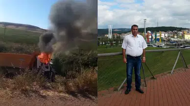 Diyarbakır'da feci ölüm: Takla atan kamyonun sürücüsü yanarak can verdi!