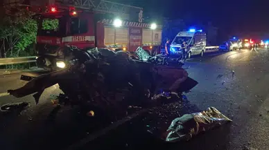Anadolu Otoyolu'nda korkunç kaza: 1 ölü, 1 yaralı