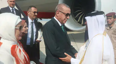 Cumhurbaşkanı Erdoğan, Katar'a gitti!