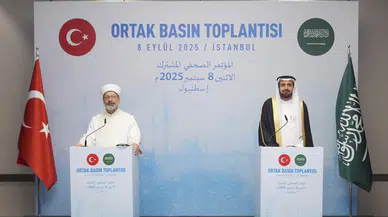 Diyanet İşleri Başkanı Erbaş, Tevfik er-Rabia ile ortak basın toplantısı düzenledi!
