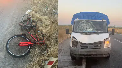 Manisa'da feci kaza: kamyonetin çarptığı bisikletli hayatını kaybetti