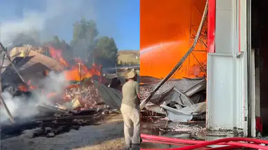 Erzincan'da saman yangını!