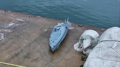 Trabzon’da balıkçıların ağına insansız deniz aracı takıldı