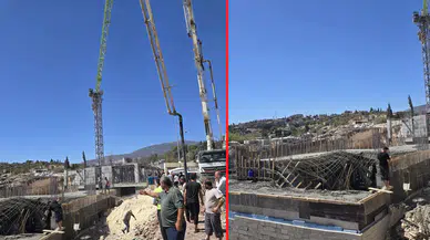 Hatay'da beton dökümü sırasında tabla çöktü: 2 işçi yaralandı!