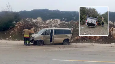 Hatay'da trafik kazası: Araç zeytinliğe uçtu, 6 kişi yaralandı