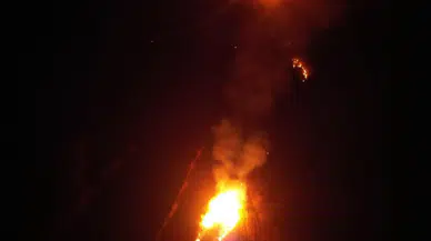 Afyonkarahisar'da Eber Gölü'nde yangın çıktı