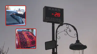 Kars'ta dondurucu soğuklar sürüyor: Termometreler -32'yi gördü!