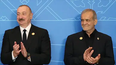 Azerbaycan Cumhurbaşkanı Aliyev, İranlı mevkidaşı Pezeşkiyan ile görüştü