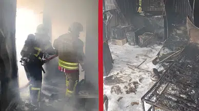 Samandağ'da konteyner yangını: Alevler kısa sürede her yeri sardı