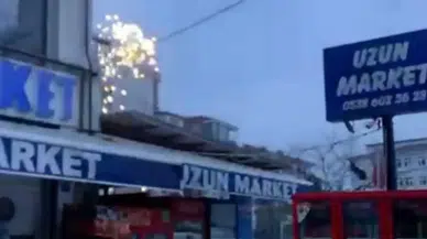 Tekirdağ'da elektrik telleri alev aldı! Vatandaşlar büyük panik yaşadı