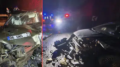 Bursa İnegöl'de otomobiller çarpıştı: Yaralılar var