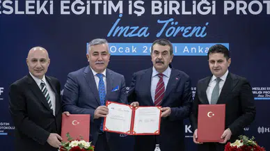 Milli Eğitim Bakanı Yusuf Tekin, Mesleki Eğitim İşbirliği Protokolü'ne katıldı!