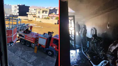 Mardin'de alevlerin arasında mahsur kalan anne ve 3 çocuğu kurtarıldı