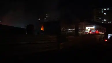 Malatya'da şantiyede korkutan yangın