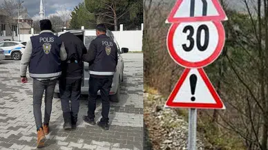 Uyuşturucu tacirinden akılakmaz taktik: Trafik tabelalarına bıraktı