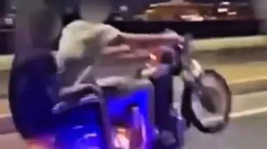 Mardin'de tek teker üzerinde giden motosiklet sürücüsü yakalandı